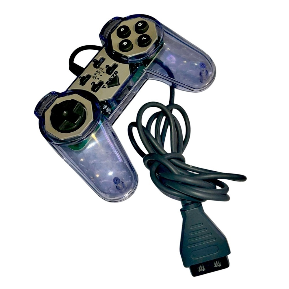 Vintage CompUSA T5678 Transparent Clear Wired PC Game Controller